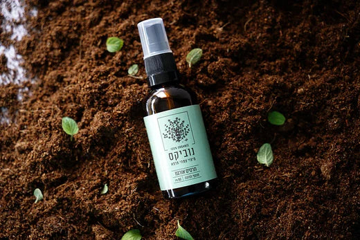 הידרוסול אזוב מונח על אדמה